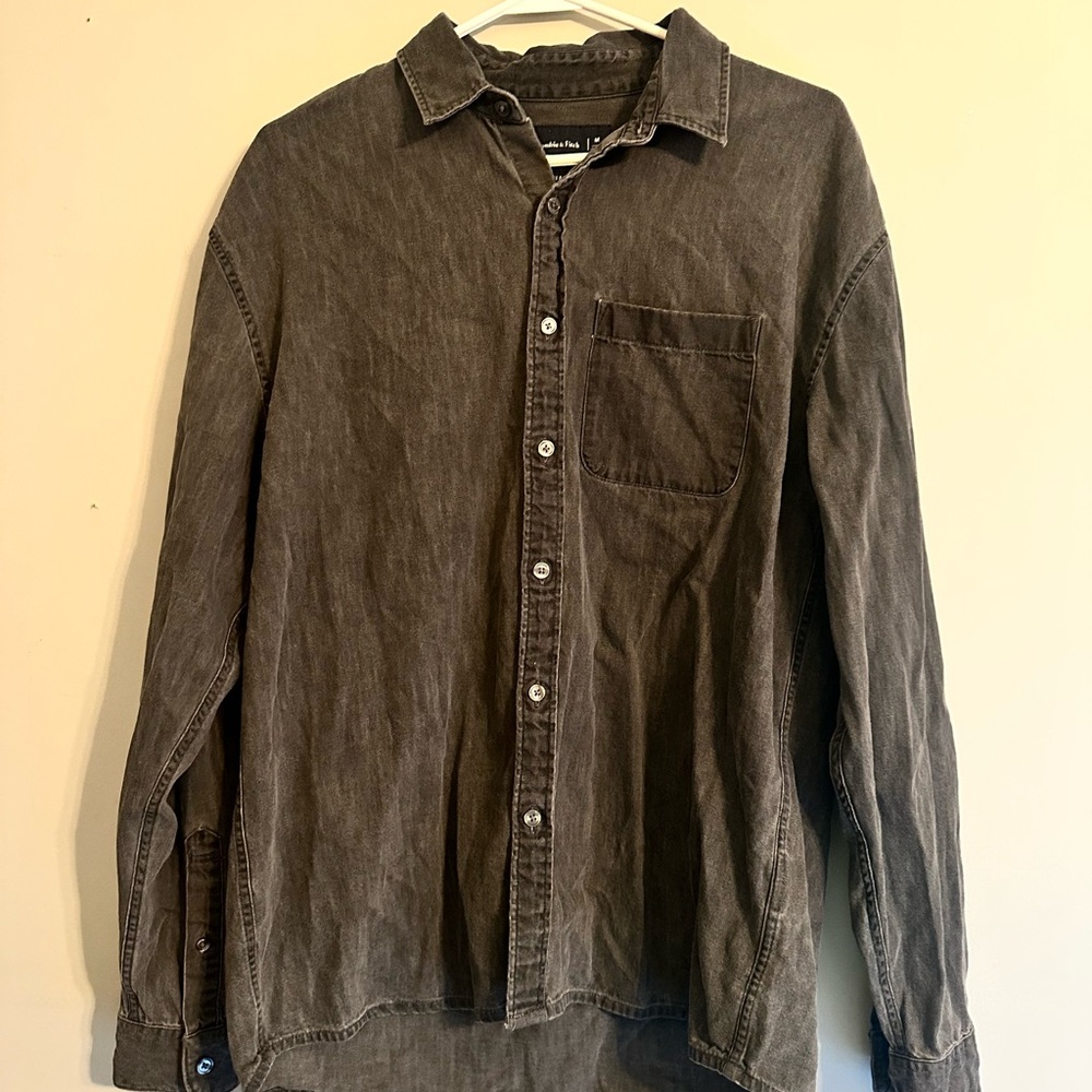 Abercrombie & Fitch Dark Brown Casual Shirt